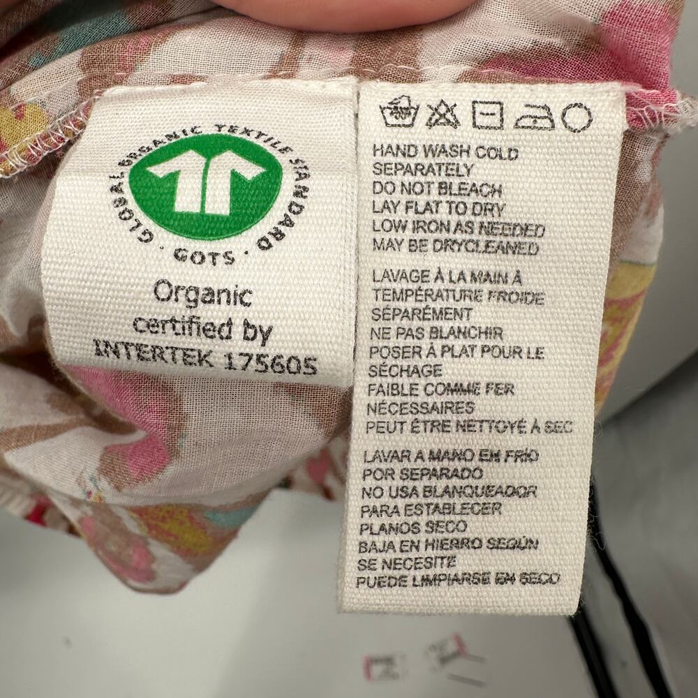 CLEOBELLA NWT Evereve Zola Puff Sleeve Organic Cotton Floral Blouse // S - Picture 8 of 12